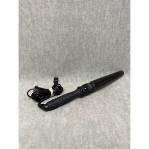 Xtava Black Professional Twist Curling Tapered Wand Digital Display